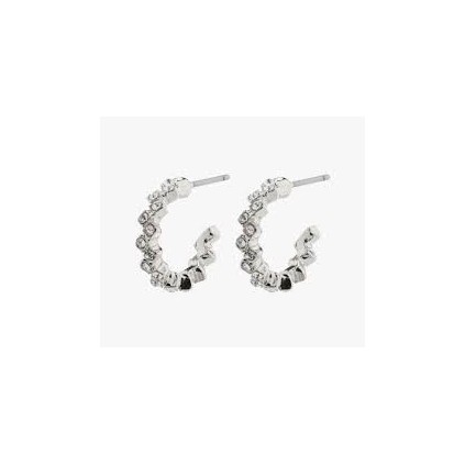 Pilgrim Ester Crystal Hoop Earrings