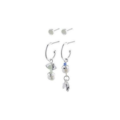 Pilgrim Thankful Asymmetric 2 in 1 Earring