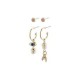 Pilgrim Thankful Asymmetric 2 in 1 Earring