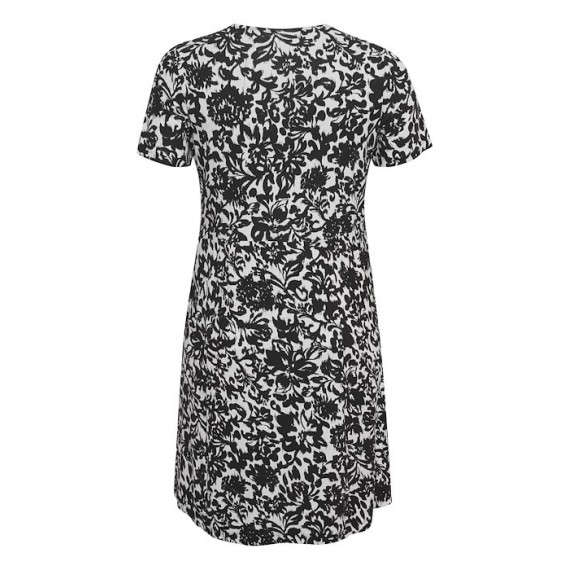 Kaffe C Ilise Jersey Dress Black / Chalk Flow