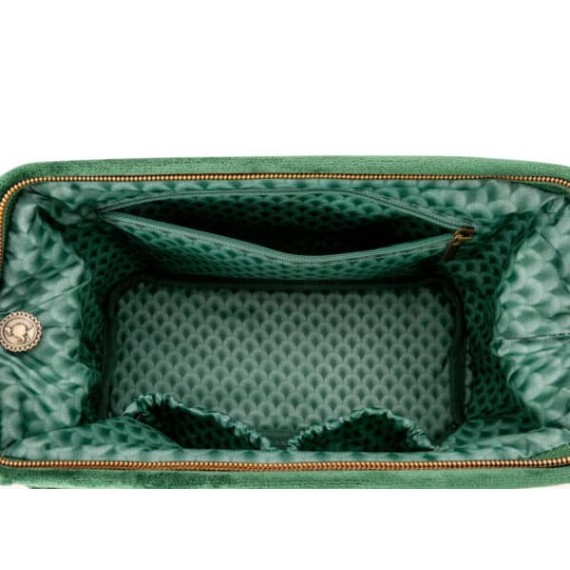 Cosmetic Purse L Velvet Green