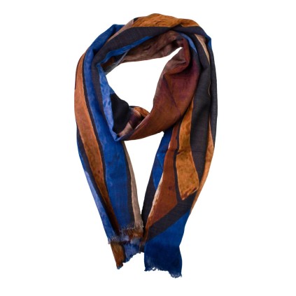 Bohème Scarf Z10250 - Vertical Blue