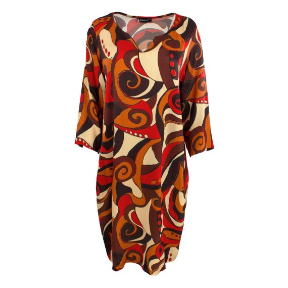 Bohème Satin Print Dress