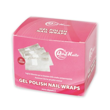 RobyNails Gel Polish Silver Wraps 50 pk