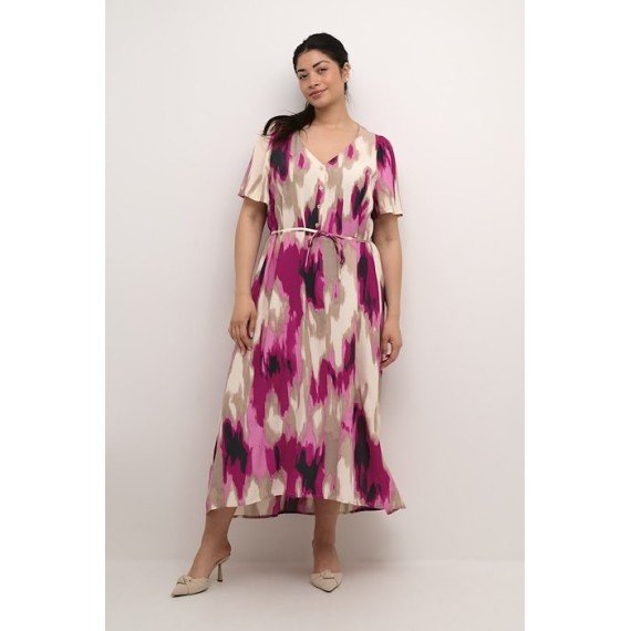 Kaffe Calona Dress Pink Abstract Print