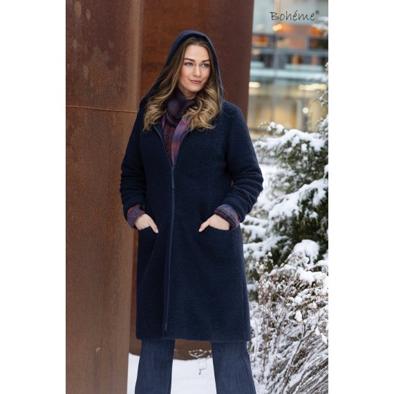 Bohème Coat W/Hood Blue