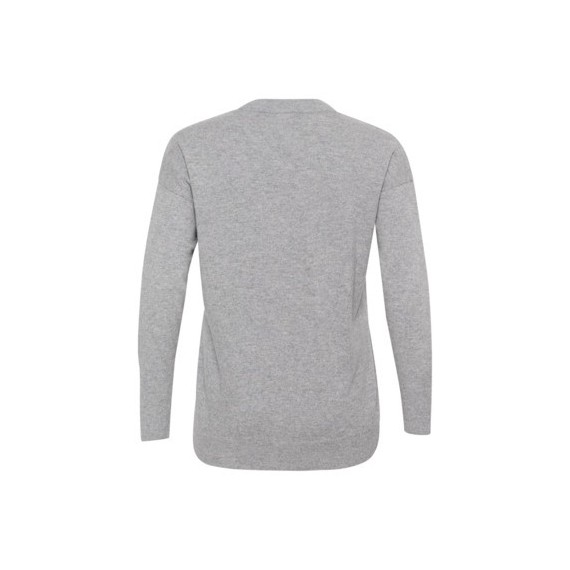 Kaffe Cluno V-Neck Pullover Grey Melange