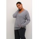 Kaffe Cluno V-Neck Pullover Grey Melange