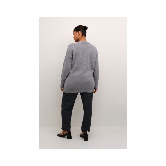 Kaffe Cluno V-Neck Pullover Grey Melange